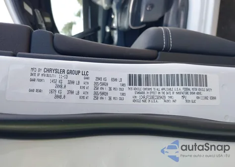 2014 Jeep Grand Cherokee Overland из США, поврежденный, VIN 1C4RJFCG9EC329429